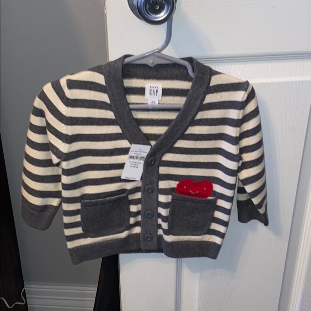 Grey and Cream Gap Cardigan